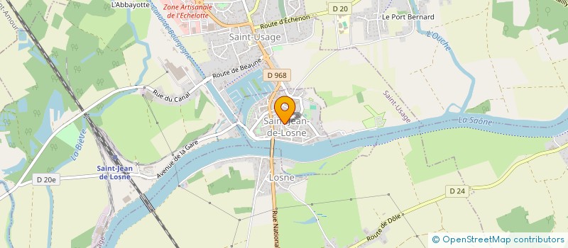 localisation de l'entreprise ASSOCIATION LA CANTARELLE  SAINT-JEAN-DE-LOSNE