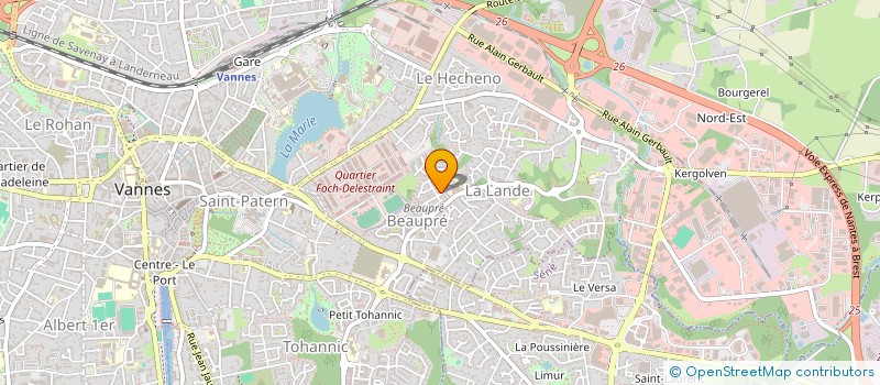 localisation de l'entreprise ASSOCIATION LA CLAIRIERE BEAUPRE à VANNES