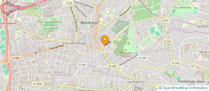 localisation de l'entreprise ASSOCIATION LA COLLINE à MONTREUIL