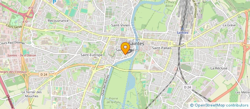 localisation de l'entreprise ASSOCIATION LA CORA  SAINTES