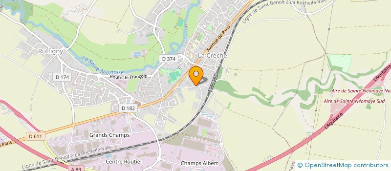 localisation de l'entreprise ASSOCIATION LA CRECHE TREMPLIN  LA CRECHE