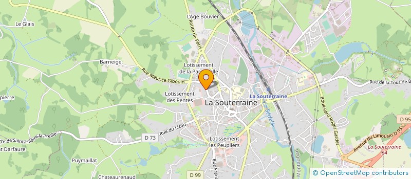 localisation de l'entreprise ASSOCIATION LA GASSOLIERE à LA SOUTERRAINE