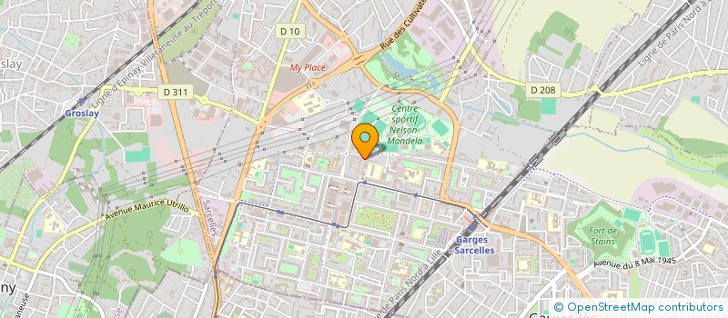 localisation de l'entreprise ASSOCIATION LA GRACE NOUVELLE VISION  LA GNV  SARCELLES