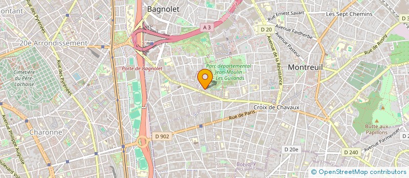 localisation de l'entreprise ASSOCIATION LA GUEULE DU LOUP à MONTREUIL