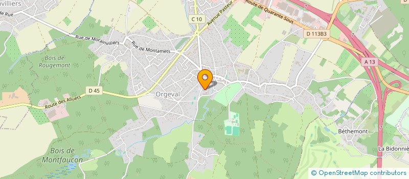 localisation de l'entreprise ASSOCIATION LA LICORNE à MORAINVILLIERS