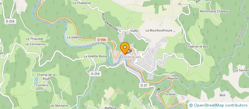 localisation de l'entreprise ASSOCIATION LA MONDAINE à OLLIERGUES