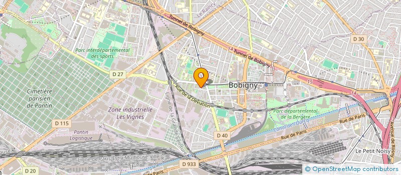 localisation de l'entreprise ASSOCIATION LA PASSERELLES COMMUNE à BOBIGNY
