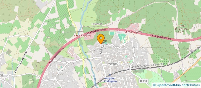 localisation de l'entreprise ASSOCIATION LA PINEDE  VERGEZE