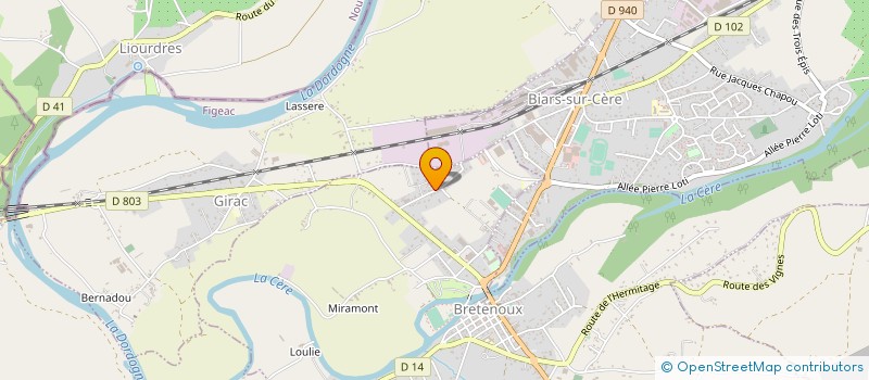 localisation de l'entreprise ASSOCIATION LA RECUP ' RIT  BRETENOUX