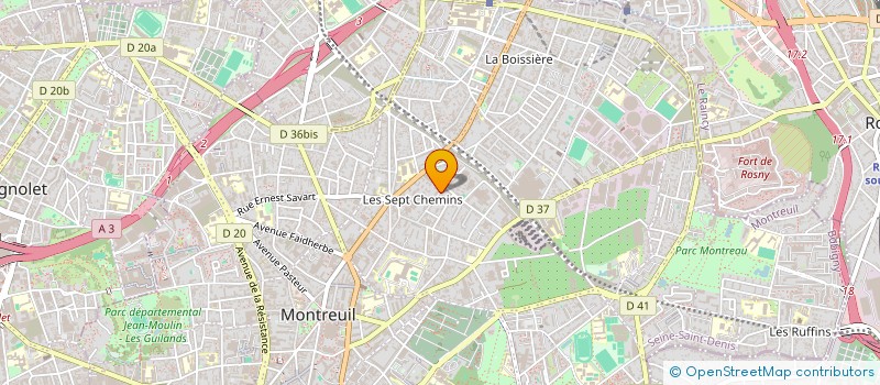 localisation de l'entreprise ASSOCIATION LA RIBAMBELLE MONTREUILLOISE à MONTREUIL