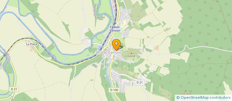 localisation de l'entreprise ASSOCIATION LA RIME  CHATEL-CENSOIR