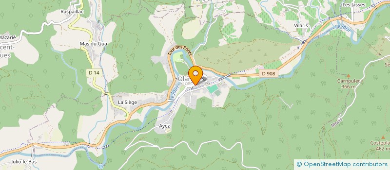 localisation de l'entreprise ASSOCIATION LA RONCE VAGABONDE  OLARGUES