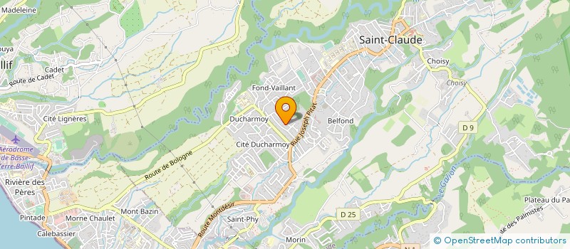 localisation de l'entreprise ASSOCIATION LA RONDE DES BAMBINS à SAINT-CLAUDE