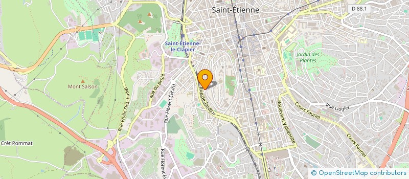 localisation de l'entreprise ASSOCIATION LA S.O.U.R.C.E. - LA SUPPOSITION D'UNE OUVERTURE AUX USAGES RADICAUX DU CARE ET DE L'ECOUTE  SAINT-ETIENNE