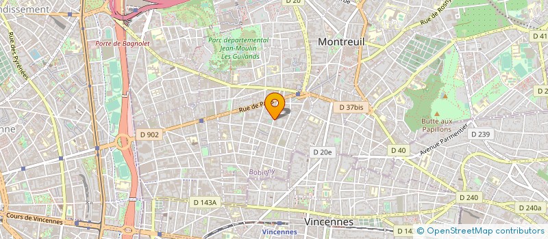 localisation de l'entreprise ASSOCIATION LA THALIE COMPAGNIE à MONTREUIL