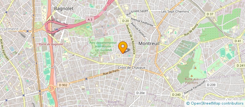 localisation de l'entreprise ASSOCIATION LA TROISIEME VOIX à MONTREUIL