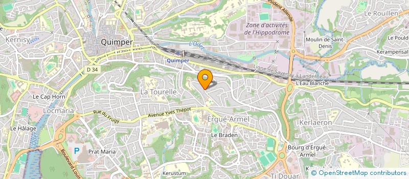 localisation de l'entreprise ASSOCIATION LA VERDINE à QUIMPER