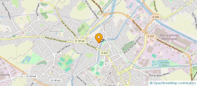 localisation de l'entreprise ASSOCIATION LA VIE BELLE  BETHUNE