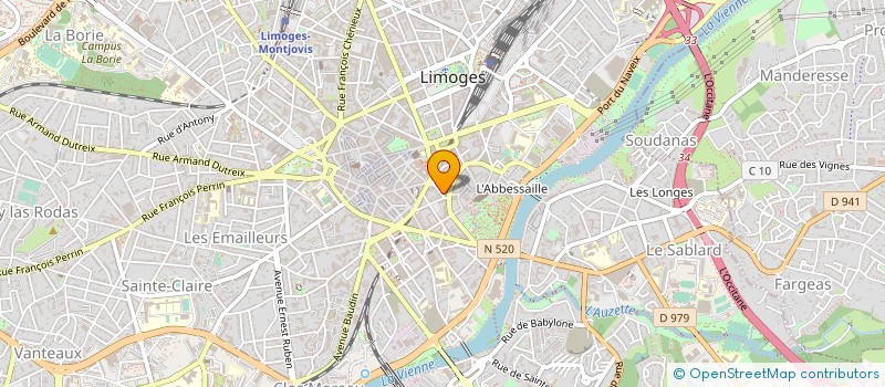 localisation de l'entreprise ASSOCIATION LAC & S LAVITRINE à LIMOGES