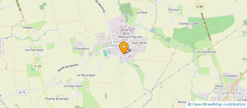 localisation de l'entreprise ASSOCIATION LADY DANCE' CO  CHALEINS