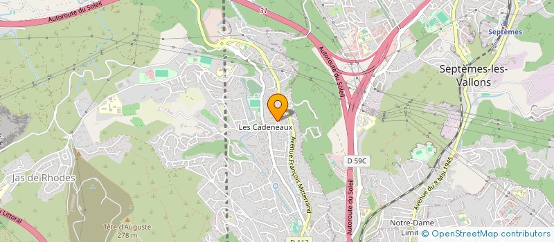 localisation de l'entreprise ASSOCIATION LAIQUE DE L'ECOLE DES CADENEAUX  LES PENNES-MIRABEAU