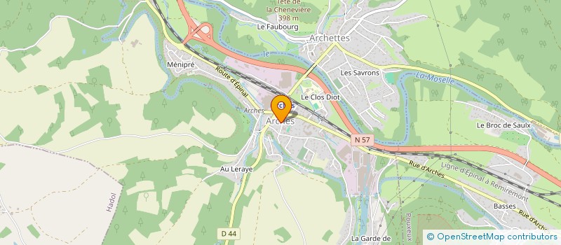 localisation de l'entreprise ASSOCIATION LAIQUE DES PARENTS D'ELEVES ET AMIS DE L'ECOLE D'ARCHES  ARCHES