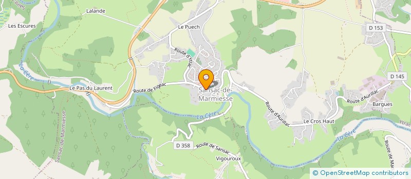 localisation de l'entreprise ASSOCIATION LAIQUE DES PARENTS D'ELEVES ET AMIS DE L'ECOLE DE SANSAC DE MARMIESSE à SANSAC-DE-MARMIESSE