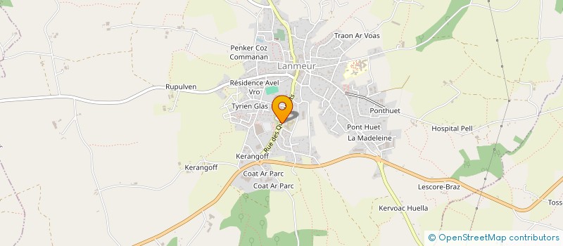 localisation de l'entreprise ASSOCIATION LAIQUE DES PARENTS D'ELEVES ET AMIS DE L'ECOLE DES QUATRES VENTS  LANMEUR