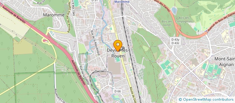 localisation de l'entreprise ASSOCIATION LAIQUE DEVILLE BASKET  DEVILLE-LES-ROUEN