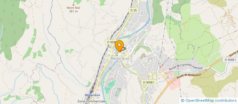 localisation de l'entreprise ASSOCIATION LANGUEDOCIENNE D'EMPLOYEURS DE COMPTABLES ET DE JURISTES  BEDARIEUX