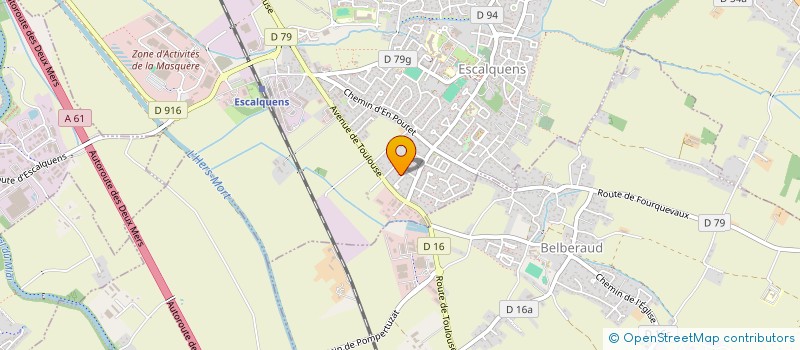 localisation de l'entreprise ASSOCIATION LAURAGAIS SOLIDAIRE 31  ESCALQUENS