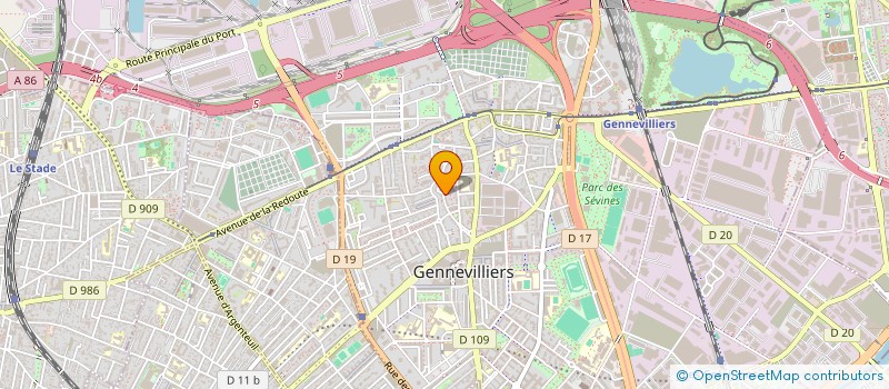localisation de l'entreprise ASSOCIATION LE 6EME SENS à GENNEVILLIERS