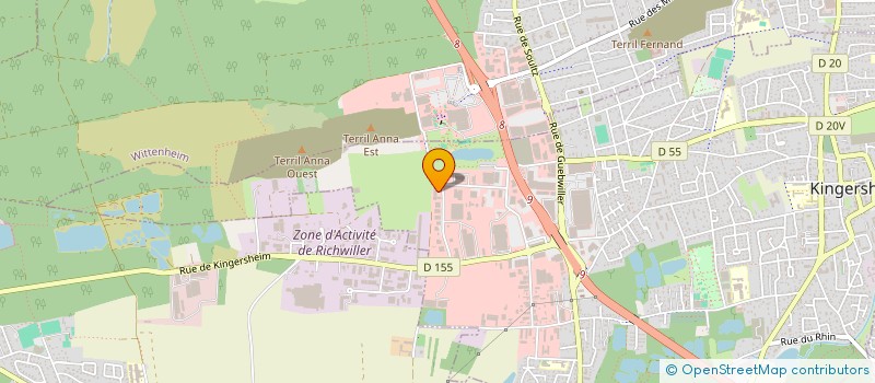 localisation de l'entreprise ASSOCIATION LE 9  KINGERSHEIM
