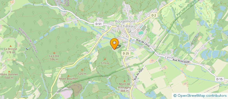 localisation de l'entreprise ASSOCIATION LE CERCLE à ROUGEMONT-LE-CHATEAU