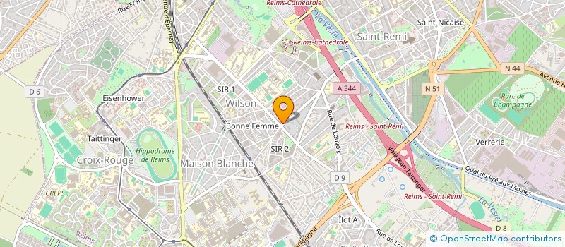 localisation de l'entreprise ASSOCIATION LE CERCLE D'AMIS REMOIS  REIMS