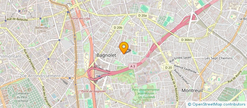 localisation de l'entreprise ASSOCIATION LE CHANT DU ROSEAU à BAGNOLET