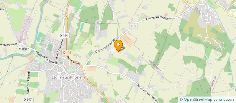 localisation de l'entreprise ASSOCIATION LE CHEVAL ARTIST  ETOILE-SUR-RHONE