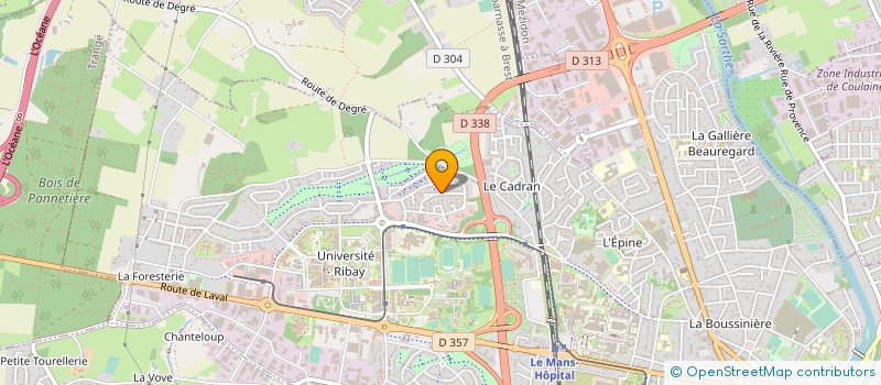 localisation de l'entreprise ASSOCIATION LE CHOEUR D'ORPHEE  LE MANS