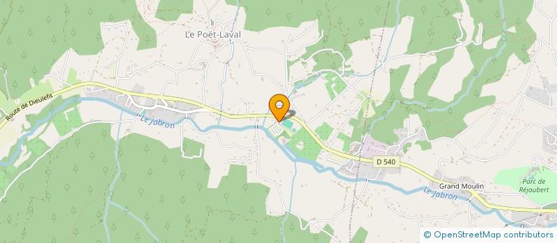 localisation de l'entreprise ASSOCIATION LE CIRQUE CHANTE  LE POET-LAVAL