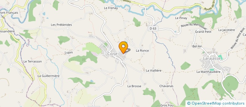 localisation de l'entreprise ASSOCIATION LE CLOS DES PEUPLIERS  COISE