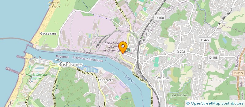 localisation de l'entreprise ASSOCIATION LE COEUR DE L'EAU  BOUCAU