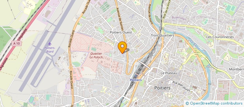 localisation de l'entreprise ASSOCIATION LE COURS PARTICULIER à POITIERS