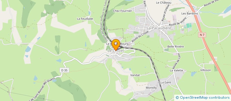 localisation de l'entreprise ASSOCIATION LE CROZET EN FETE  LE CROZET