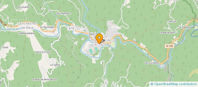 localisation de l'entreprise ASSOCIATION LE GLUGLUGLAND  LE COLLET-DE-DEZE