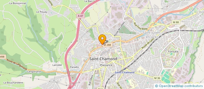 localisation de l'entreprise ASSOCIATION LE GRAIN  SAINT-CHAMOND
