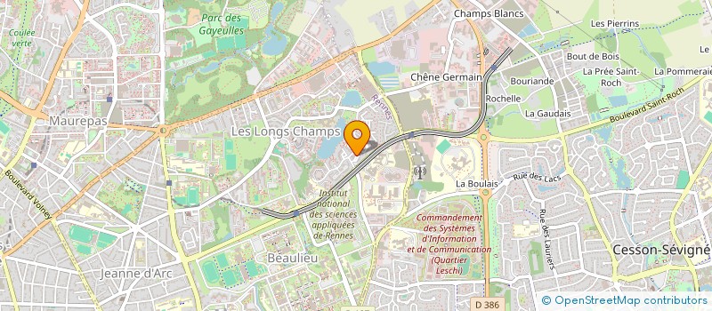 localisation de l'entreprise ASSOCIATION LE JARDIN DE POLIPHILE  RENNES
