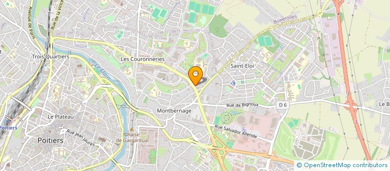 localisation de l'entreprise ASSOCIATION LE KLUB  POITIERS