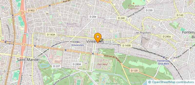 localisation de l'entreprise ASSOCIATION LE LAMPADAIRE à VINCENNES