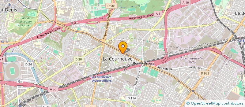localisation de l'entreprise ASSOCIATION LE LIEN à LA COURNEUVE