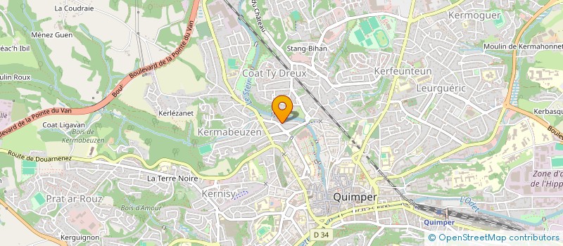 localisation de l'entreprise ASSOCIATION LE MANDARINIER  QUIMPER